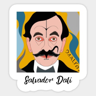 Salvador Dali Art Nouveau Style Portrait - Art Gifts Sticker